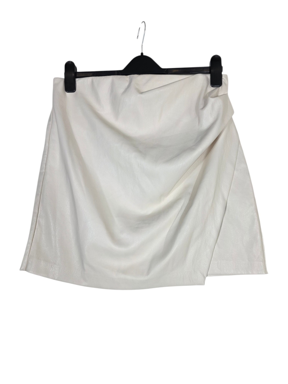 Wilfred faux leather  White Draped Mini Skirt